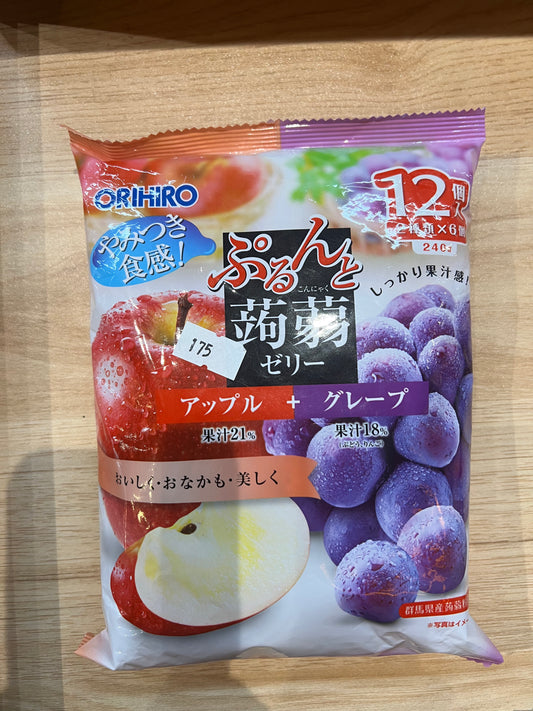 Orihiro Konjac Jelly Pouch Apple & Grape