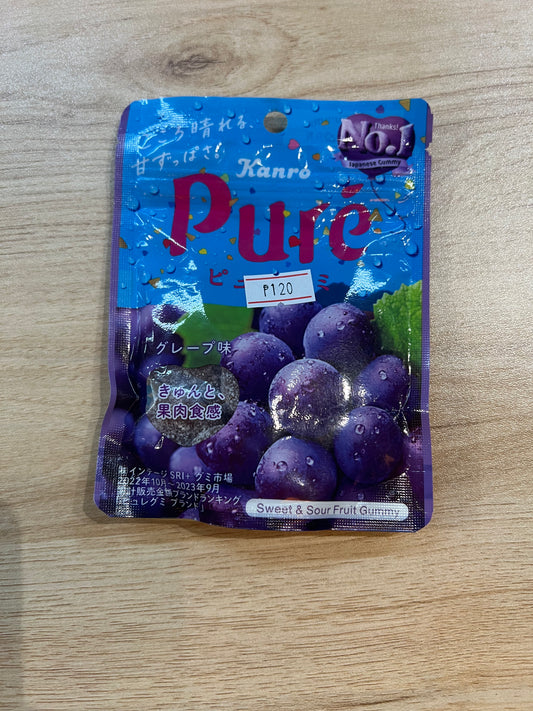 Kanro Pure Gummy Grape 56g